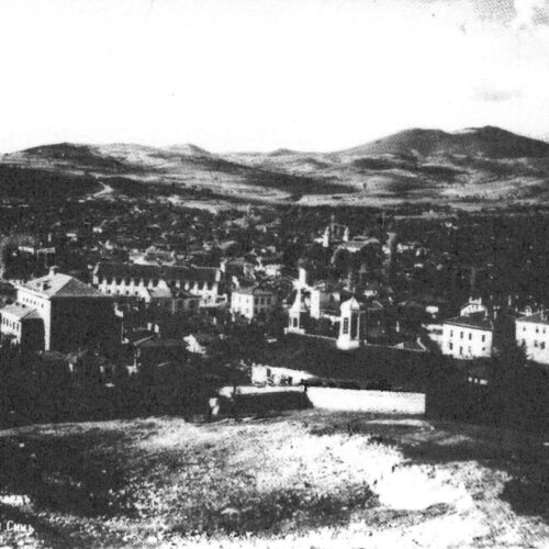 Изглед към Панагюрище 1900 г.